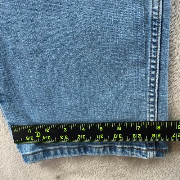 Wrangler Mens Jeans Size 38x28 Measured Relaxed Fit Bootcut Blue Denim Casual - Picture 7 of 14